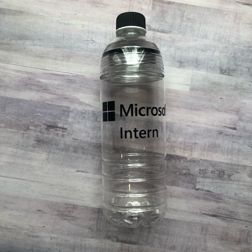 MICROSOFT Intern Logo Branded Water Bottle RARE - Picture 2 of 6